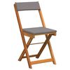 vidaXL Bistro Set with Cushion 3 pcs Oil Natural Solid Acacia Wood
