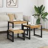 vidaXL Side Table Set of 3 Brown and Black