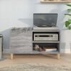 vidaXL Record Cabinet Grey Sonoma Engineered wood, Solid eucalyptus wood