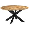vidaXL Dining Table Natural Wood Solid Mango Wood Large
