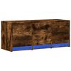 vidaXL TV Cabinet Smoked Oak Engineered Wood 38.2 x 13.4 x 15.7 in