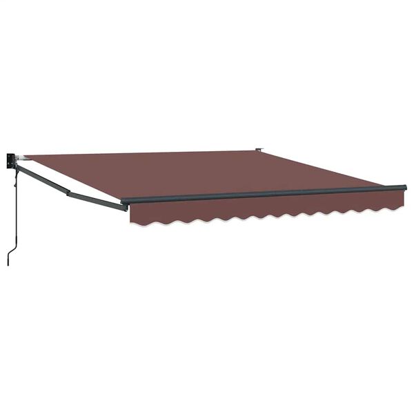 vidaXL Automatic Retractable Awning Brown 118.1x98.4"