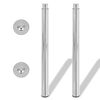 vidaXL Table Leg Set of 2 Chrome Iron Medium Height-Adjustable