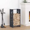 vidaXL Firewood Rack Anthracite 15.7x11.8x31.5" Cold-rolled steel