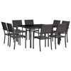 vidaXL Outdoor Dining Set Anthracite, Black, Gray