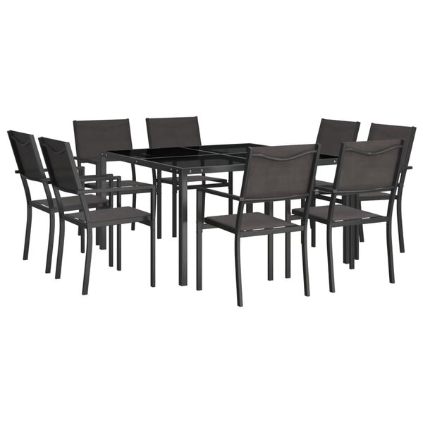 vidaXL Outdoor Dining Set Anthracite, Black, Gray