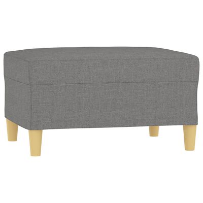 vidaXL 3 Piece Sofa Set with Throw Pillows&Cushions Dark Gray Fabric