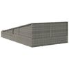 vidaXL Daybed Grey and Dark Grey (cushion) Steel and PE Rattan