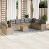 vidaXL Garden Sofa Set Mix Beige