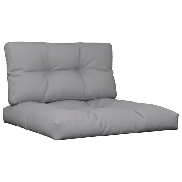 vidaXL Pallet Cushion Grey 100% polyester 27.6 x 27.6 x 4.7 in Cushion