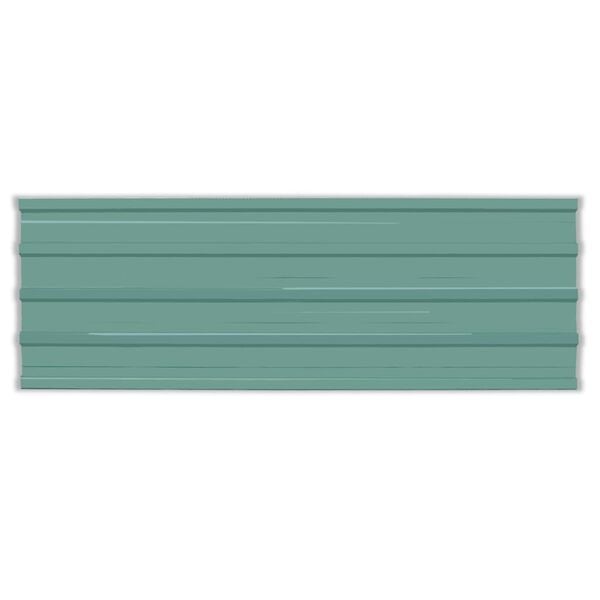 vidaXL Roof Panels 12 pcs Galvanized Steel Green