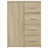 vidaXL Sideboard Sonoma Oak 23.2"x15.4"x31.5" Engineered Wood