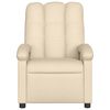 vidaXL Massage Recliner Chair Cream Fabric (100% polyester), metal, plywood