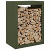 vidaXL Firewood Rack Green 23.6x15.7x31.5" Steel