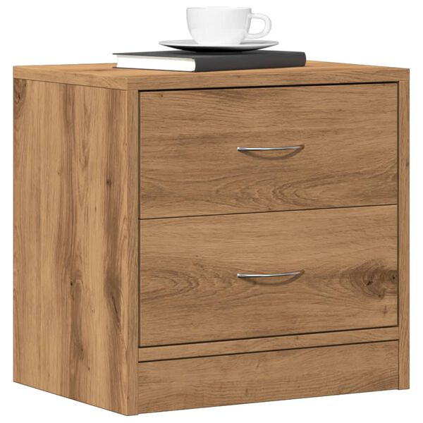 vidaXL Bedside Cabinet Artisan Oak Engineered Wood Medium
