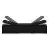 vidaXL Garden Sun loungers Reclining 3 pcs Black Poly rattan