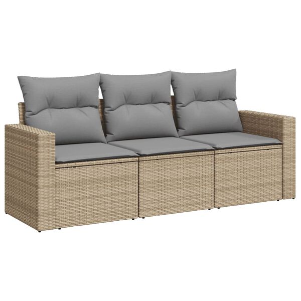 vidaXL Garden Sofa Set Beige, Light Gray