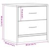 vidaXL Bedside Cabinet Set of 2 Old wood Engineered wood Bedside Cabinet