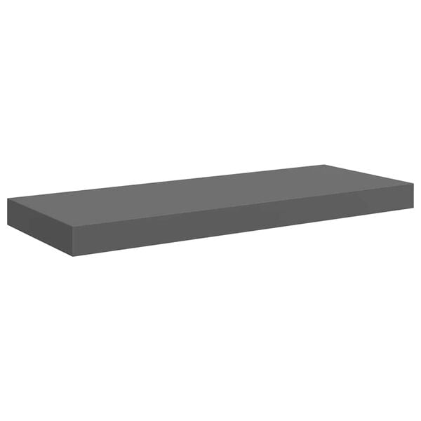 vidaXL Wall Shelf High gloss grey Honeycomb MDF, Metal Medium