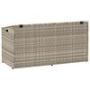 vidaXL Garden Storage Box Light Grey PE Rattan Garden Storage Box