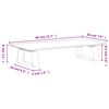 vidaXL Monitor Stand White 15.7"x7.9"x3.1" Tempered Glass and Metal