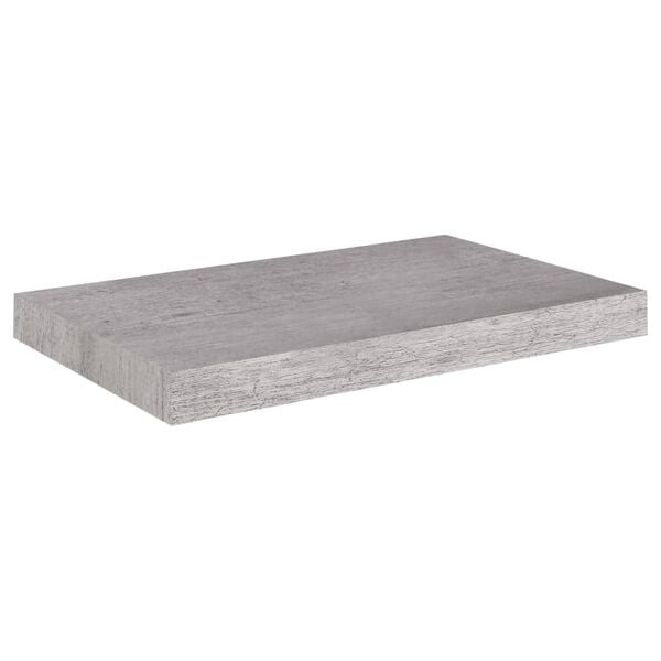 vidaXL Wall Shelf Concrete Grey Honeycomb MDF, Metal 19.7x9.1x1.5 in