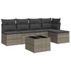 vidaXL Garden Sofa Set Grey PE rattan Large Adjustable Feet