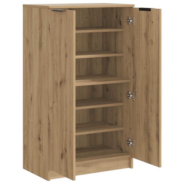 vidaXL Shoe Cabinet Artisan oak Engineered wood Medium Shoe Cabinet