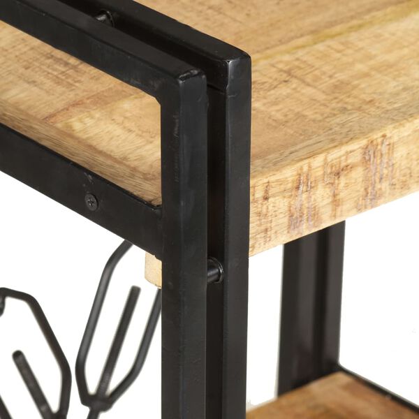 vidaXL Bookcase Natural wood grains, Black