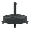 vidaXL Parasol Base Black Polyethylene and concrete base, iron tube