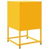 vidaXL Bedside Cabinet Mustard Yellow Steel Medium Bedside Cabinet