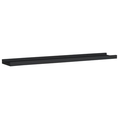 vidaXL Picture Frame Ledge Shelves 2 pcs Black 31.5"x3.5"x1.2" MDF