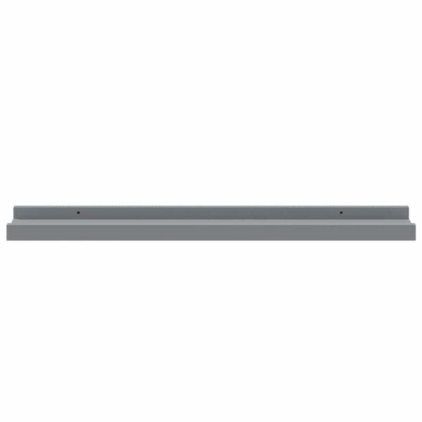 vidaXL Frame Ledge Shelf Set of 2 Grey MDF Medium Wall mounting