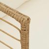 vidaXL Patio Chairs 2 pcs with Cushions Natural Poly Rattan