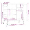 vidaXL Kitchen Trolley Gray Sonoma 34.4"x15.2"x33.3" Engineered Wood