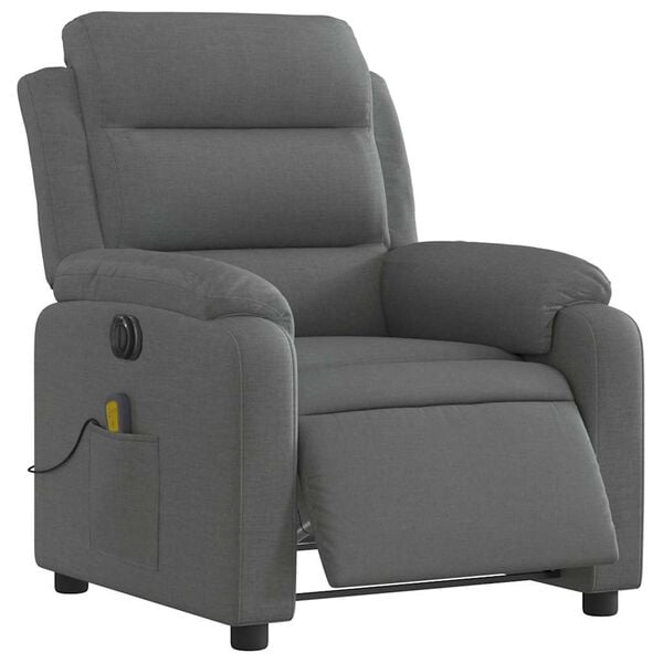 vidaXL Electric Massage Recliner Chair Dark Gray