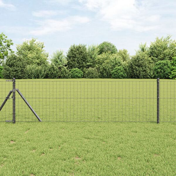 vidaXL Fence Post 52 pcs Grey 1.26 x 1.26 x 39.37 in