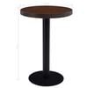 vidaXL Bistro Table Dark Brown and Black MDF Top, Steel Legs Medium