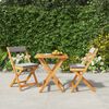 vidaXL Bistro Set Dark grey Acacia wood 3 Piece Foldable Bistro Set