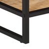 vidaXL Console Table Natural Wood, Black Solid Mango Wood, Iron Slim