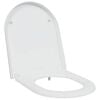 vidaXL Toilet Seat White 18.19 x 14.17 x 1.69 in Duroplast