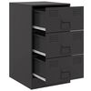vidaXL Bedside Cabinet Set of 2 Black Cold-rolled steel Standard