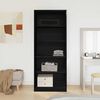 vidaXL Wardrobe Black oak 31.50 x 19.69 x 78.74 in Engineered Wood