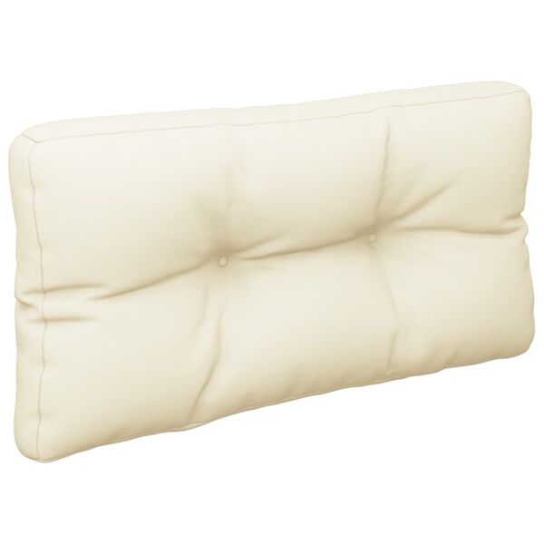 vidaXL Pallet Cushion Cream 100% polyester Waterproof Cushion