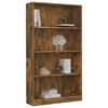 vidaXL Book Cabinet Smoked oak Engineered wood 55.9 in height
