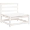 vidaXL Garden Sofa Set White Solid pine wood Large Modular