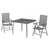 vidaXL Garden Dining Set Anthracite Steel Foldable Garden Dining Set