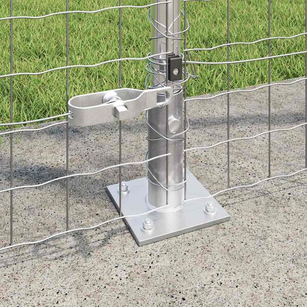 vidaXL Fence Post Other 26 pcs Grey 1.26 x 1.26 x 34.84 in Steel