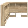 vidaXL Storage Headboard Sonoma Oak 31.50 in Engineered Wood