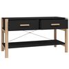 vidaXL TV Cabinet Black 32.3x15.0x17.7" Engineered Wood